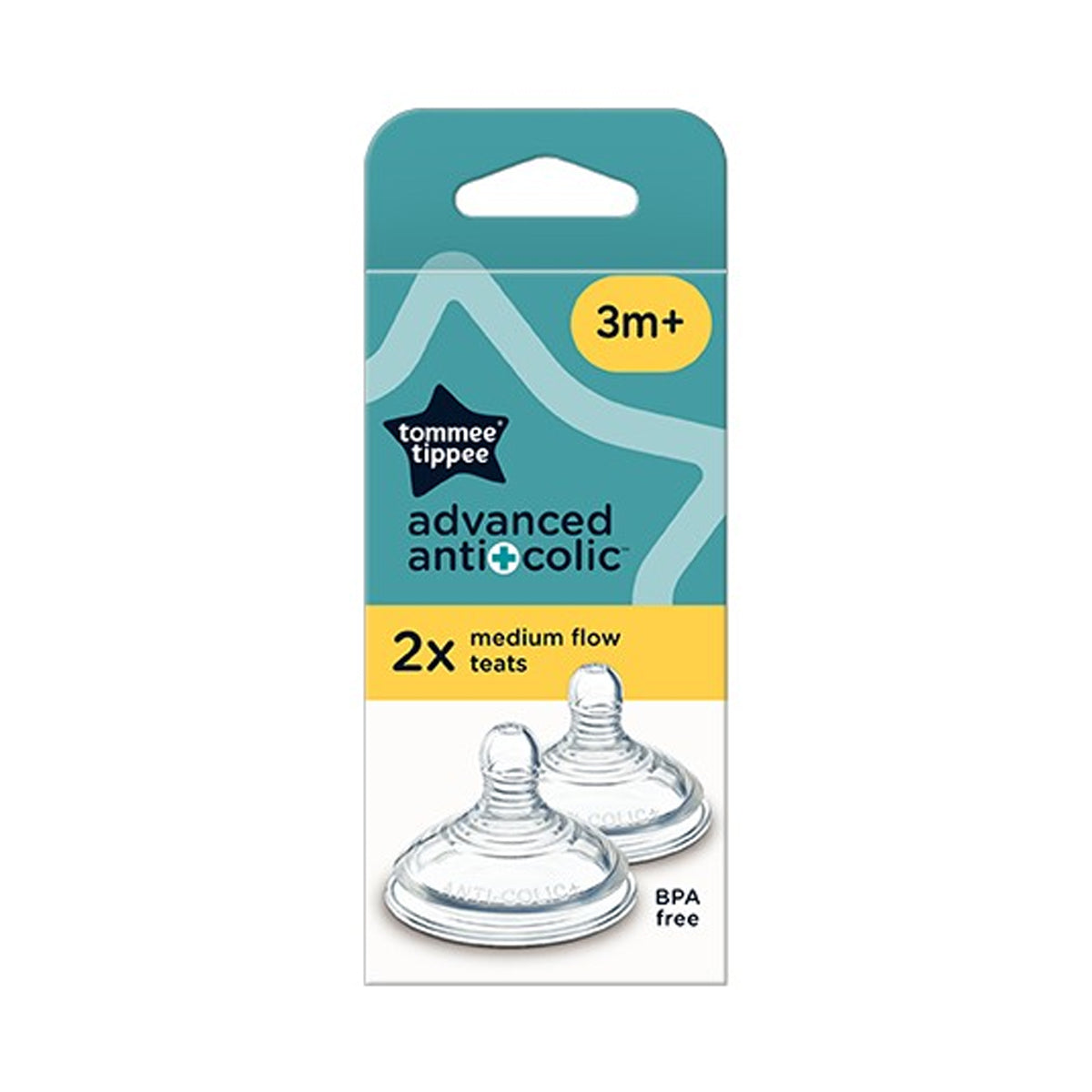 Tommee Tippee Closer To Nature 2x Advanced Anti Colic Med Flow Taets